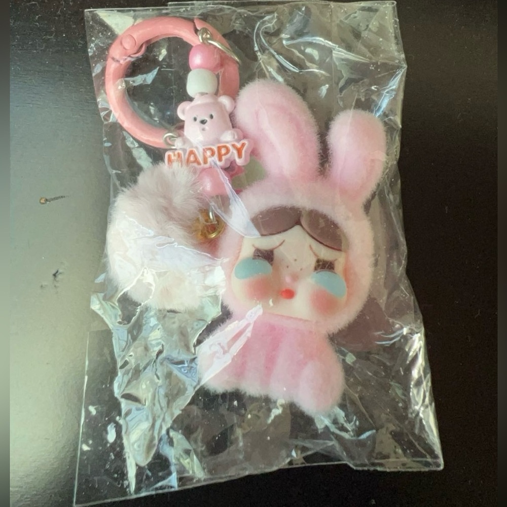 Pink Bunny crybaby Keychain